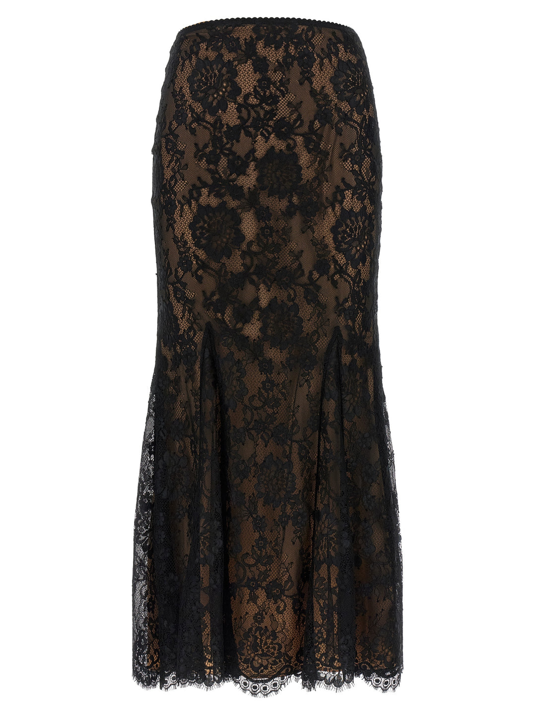 Self Portrait Black Lace Midi Gonne - Nero | 05639fe643fffeb0a9138e74f3e27dcba10ab6c4