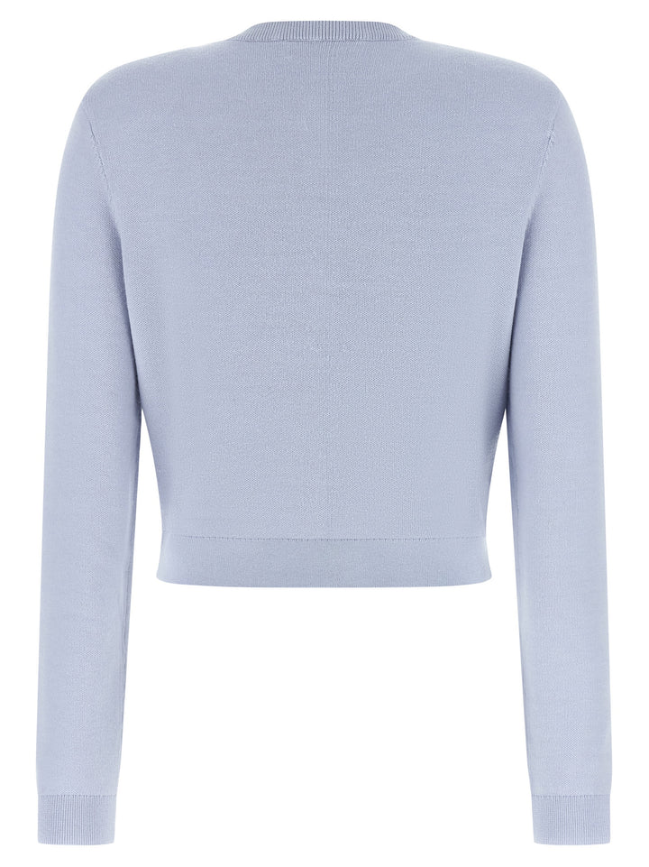 Self Portrait Blue Flower Knit Maglioni - Celeste | 5020aa303e58d42f6d815bc6eca0fe3d79e2da10