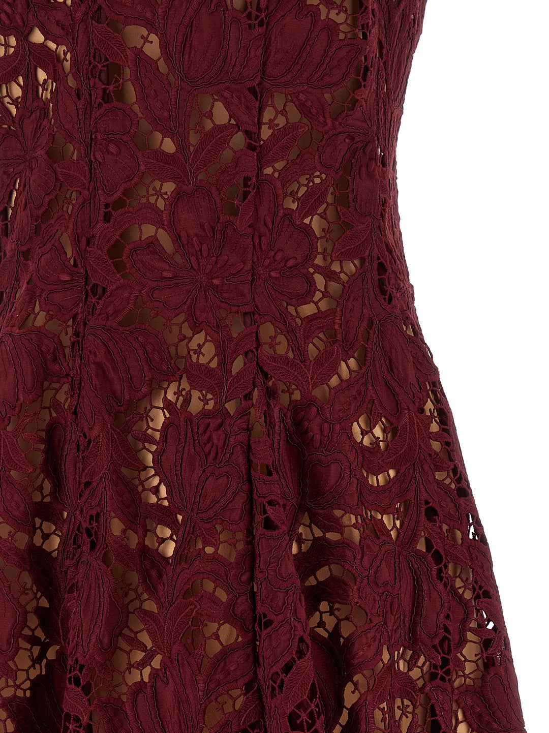 Self Portrait Burgundy Lace Mini Abiti - Bordeaux | 4e24dedad71fa4021f0d82217e3123ff88a266b5