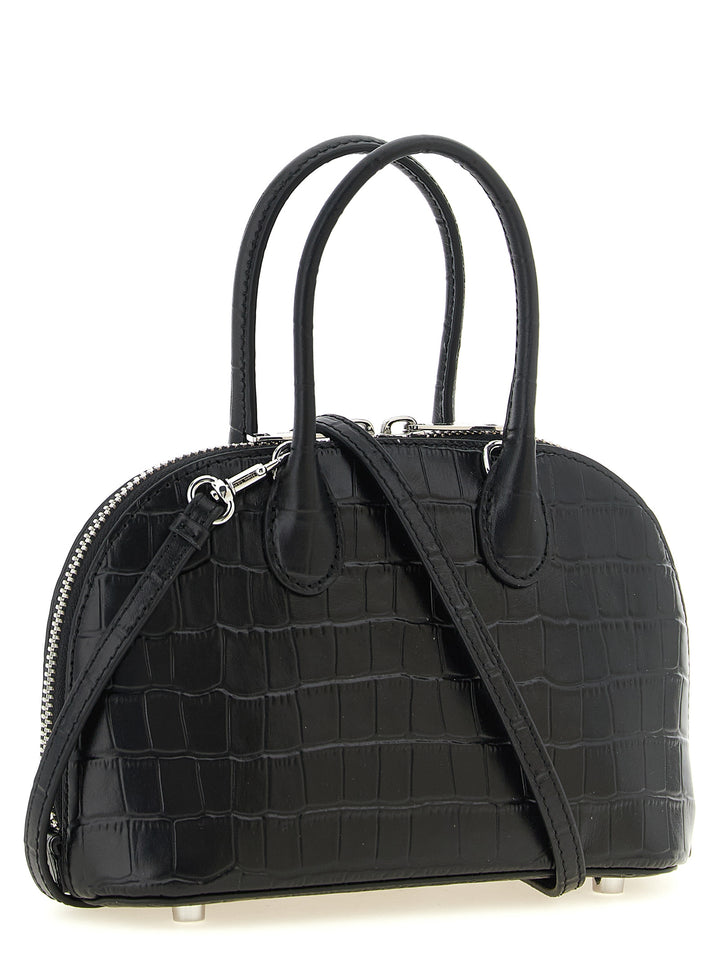 Self Portrait Croc Leather Mini Toast Borse a Mano - Nero | 1112f353cf32df4638d5d46ef14c2db63ec67d92
