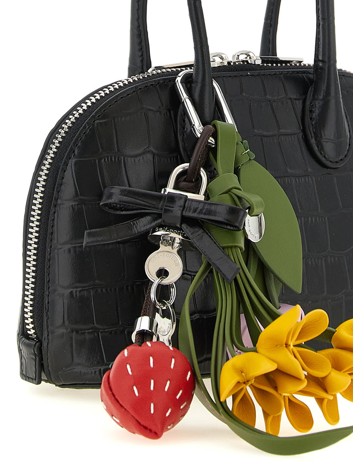 Self Portrait Croc Leather Mini Toast Borse a Mano - Nero | 1895615fbbeafaea87ecd6ef79bf2e5ba3584e07