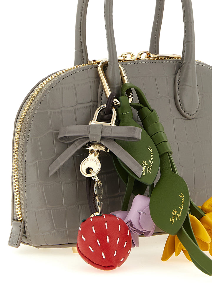 Self Portrait Croc Leather Mini Toast Borse a Mano - Grigio | 4c9079894356d3867952fca1d1b68dc2095aa6d3