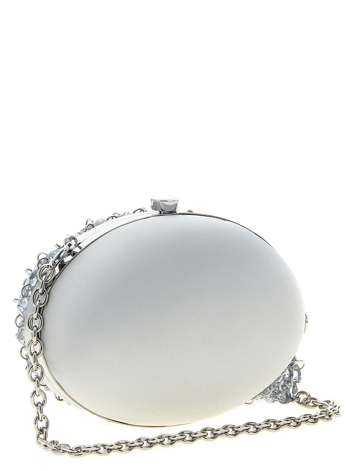 Self Portrait Crystal Chain Clutch - Grigio | 2e18f35a683e65b0eab67ff85720e32fe7d8e22f