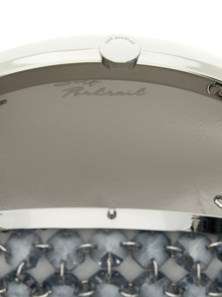 Self Portrait Crystal Chain Clutch - Grigio | d0ebce37d8e5f6bb1ce187357962cc7666babe4d