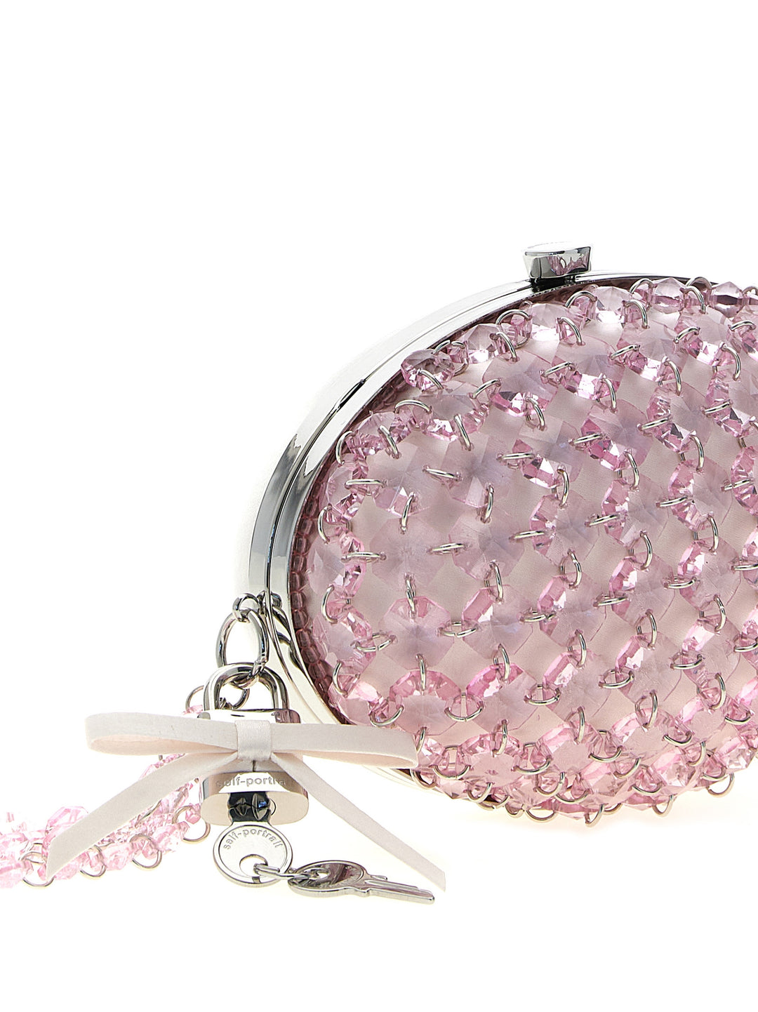Self Portrait Crystal Chain Clutch - Rosa | dcc13951706ecd996ad142c722c5f029123ff709