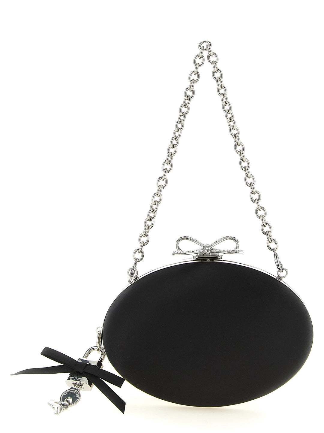 Self Portrait Satin Oval Clutch - Nero | 7a74cff610737ff6fd8e2ccbebfb8281f1878caf