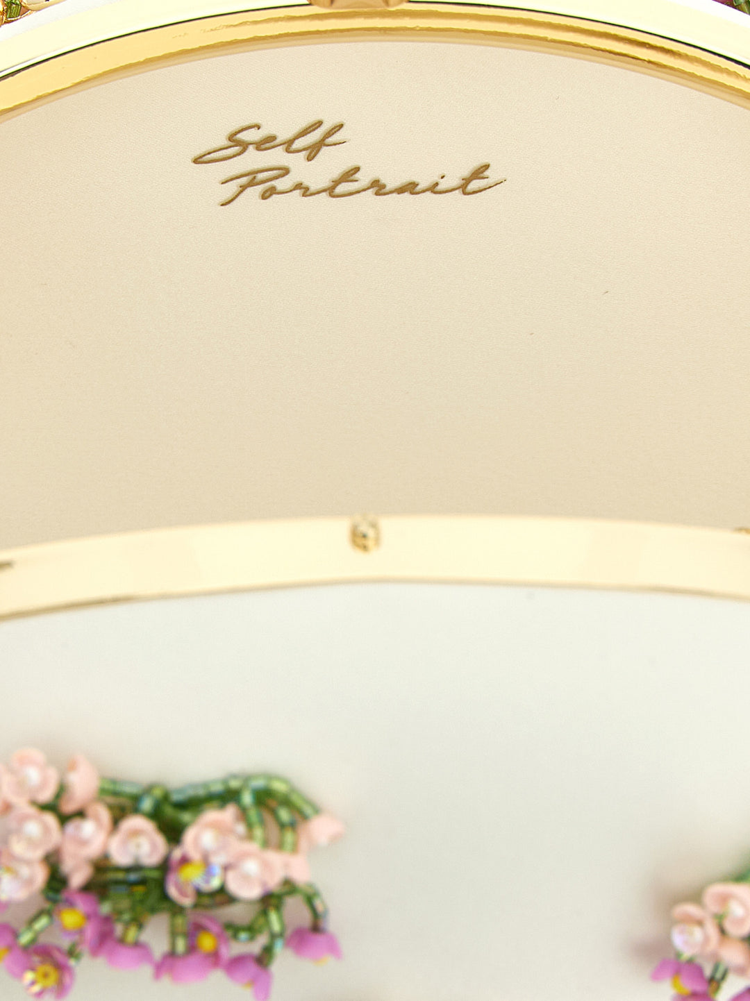 Self Portrait Floral Decoration  Bag Clutch - Bianco | 660907941041569a90dd0658ff21e635f77507dc