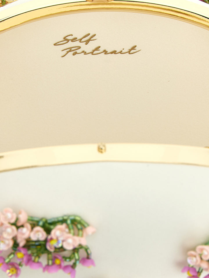 Self Portrait Floral Decoration  Bag Clutch - Bianco | 660907941041569a90dd0658ff21e635f77507dc