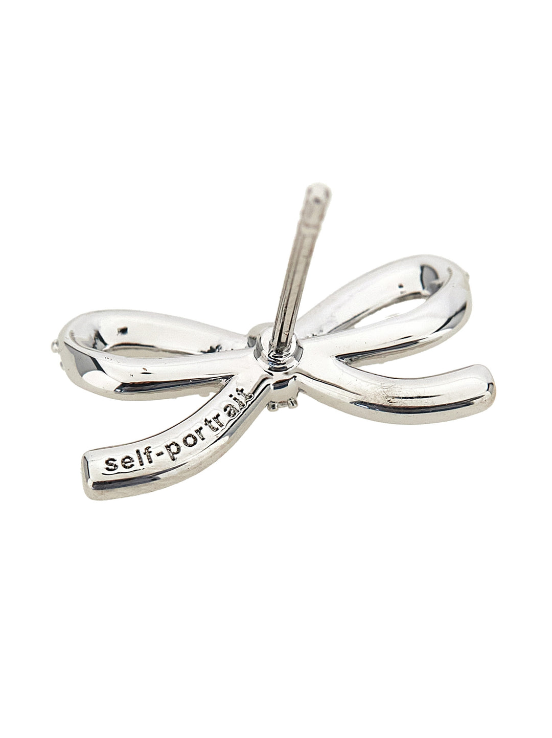 Self Portrait Crystal Bow Pearl Back Gioielli - Silver | d2fb9d06d3057867349782be40535dd17d4f936b