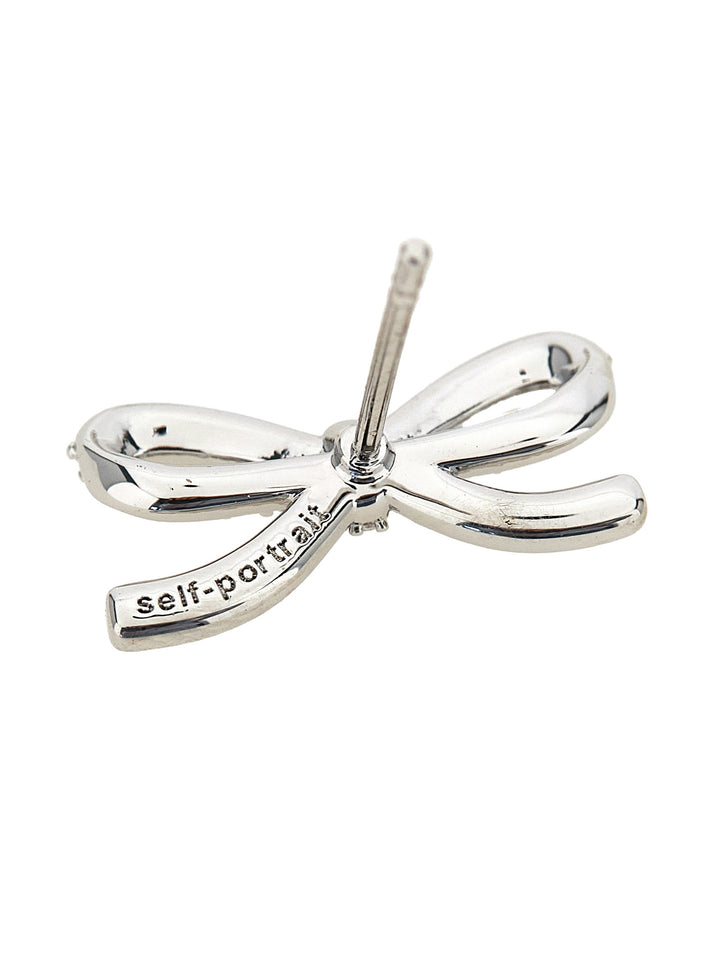 Self Portrait Crystal Bow Pearl Back Gioielli - Silver | d2fb9d06d3057867349782be40535dd17d4f936b