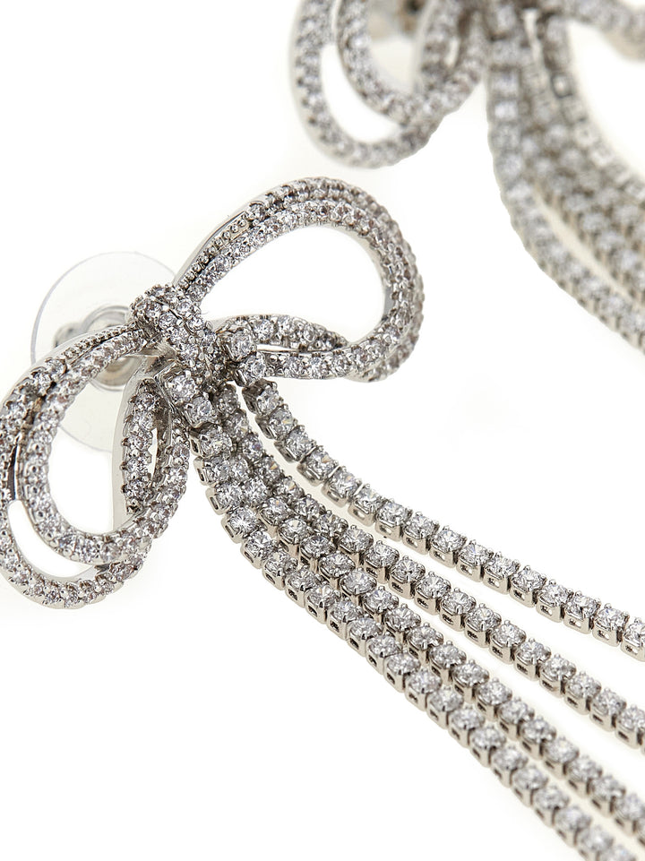 Self Portrait Double Crystal Bow Gioielli - Silver | f46fe3f0c663ab4621b0005b1aedcb14a3af9e61