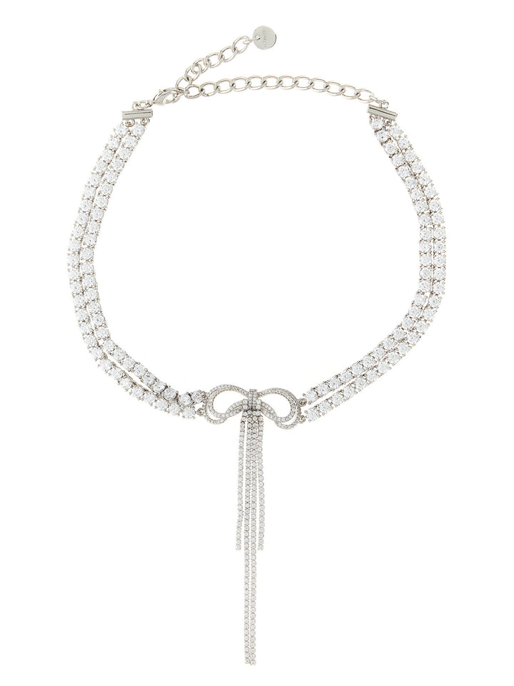 Self Portrait Double Crystal Bow Gioielli - Silver | 15432f3d3bdf65d447e995b4307d84e0785a90c6