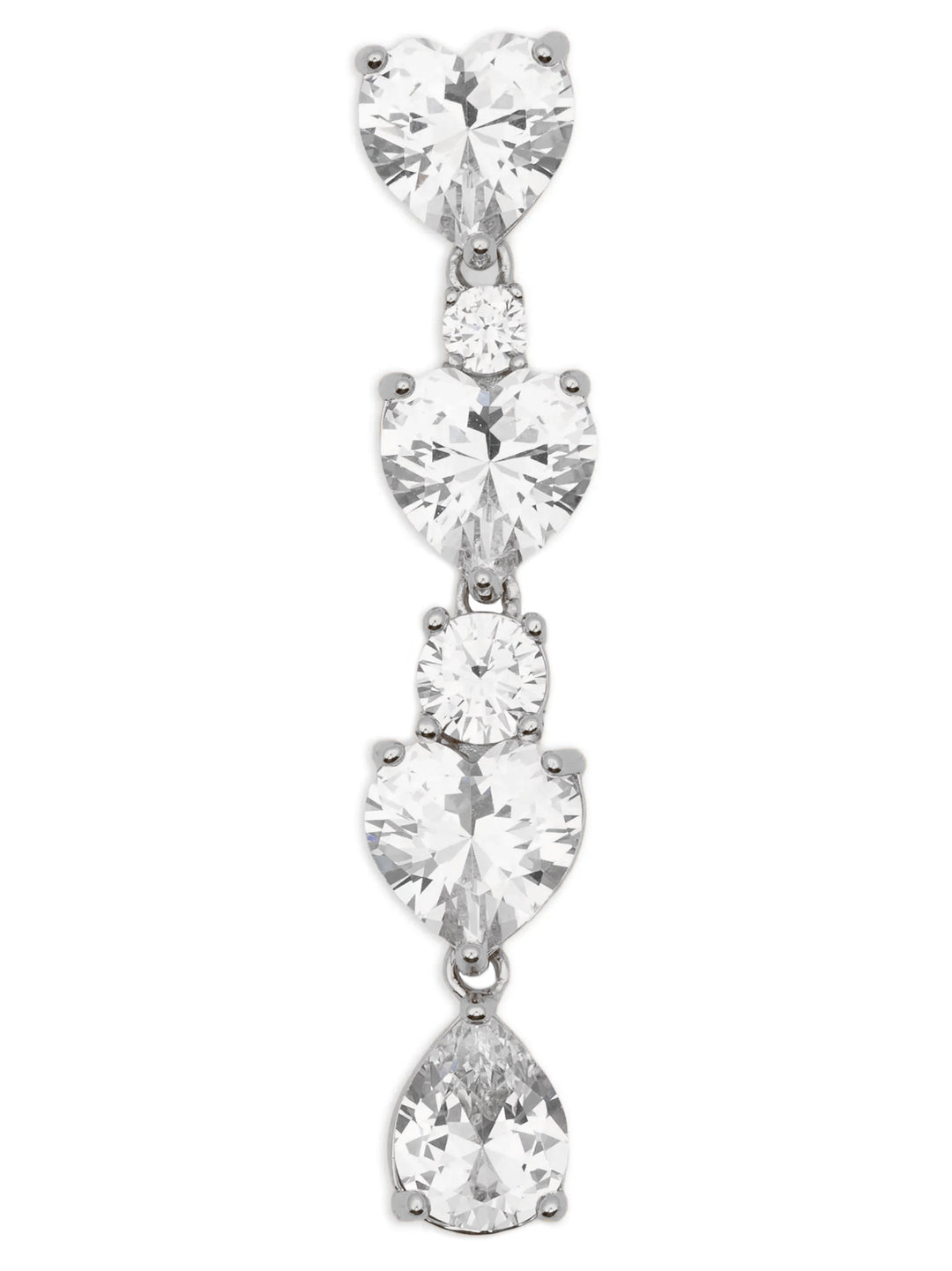 Self Portrait Crystal Heart Tiered Gioielli - Silver | 2b6a609bb4626063e24ed3b200d6c9466e2dbf68