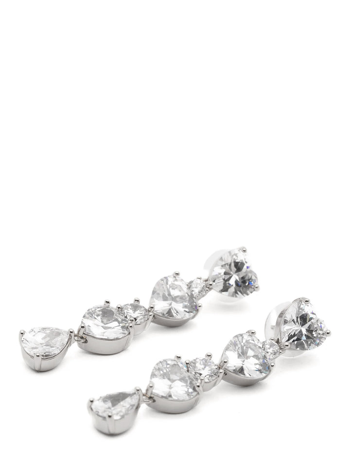 Self Portrait Crystal Heart Tiered Gioielli - Silver | b225658a9abd83522388b048d9d5bbfe907425ce