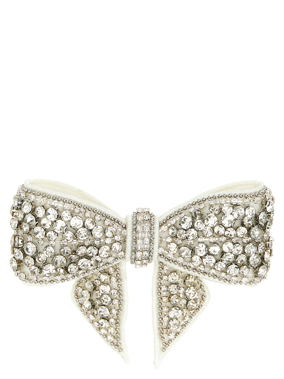 Self Portrait Crystal Embellished Bow Accessori per Capelli - Bianco | faa2db9c4d3e2f43bd99468b477ffeab7b3c68e6