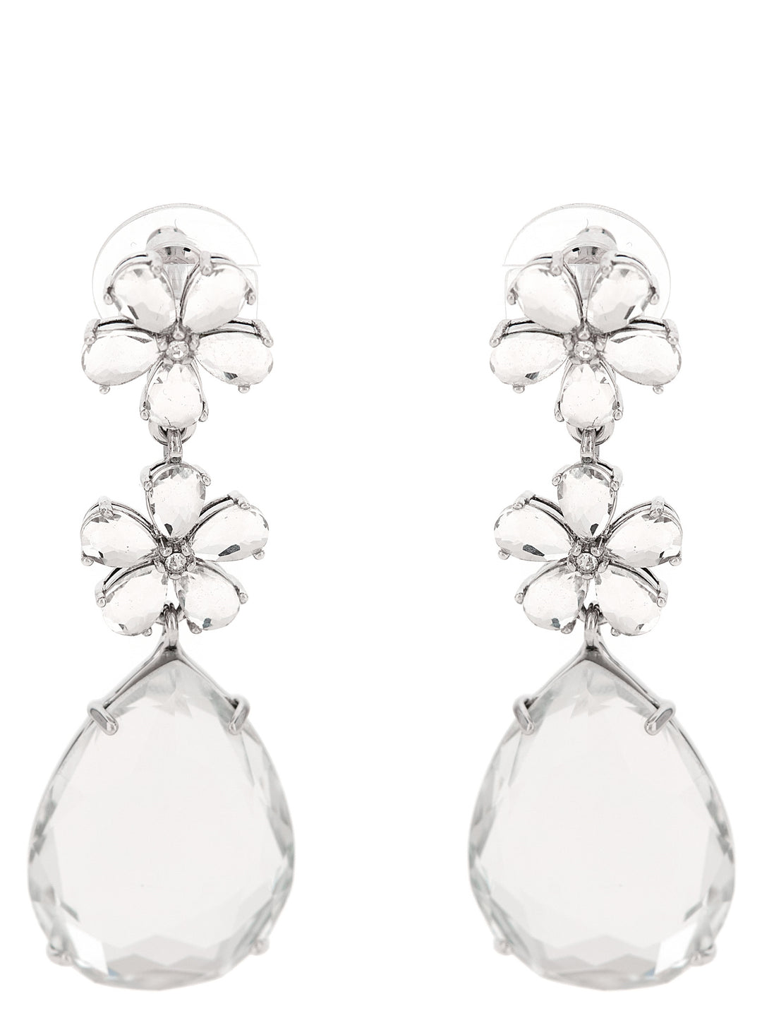 Self Portrait Crystal Flower Tiered Gioielli - Silver | 55195bdf04c59b87b61ea5be35996404cdd56928