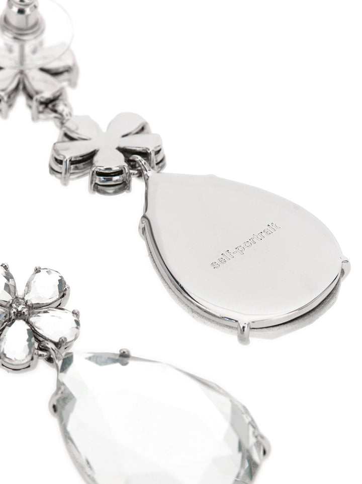 Self Portrait Crystal Flower Tiered Gioielli - Silver | c377d000ede08efeec09651eb57659ddbe9282ae