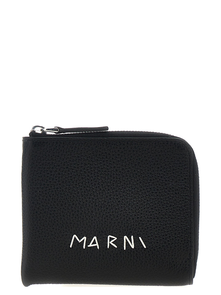 Marni Logo Wallet Portafogli - Nero | 23cc5236f346883a61a0e7b19332b5e8463ca8b6