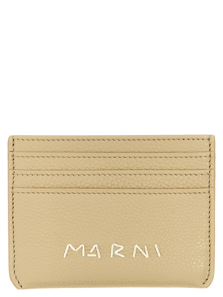 Marni Logo Card Holder Portafogli - Beige | 37b9284cc517d3e3360dcf8bf887123e559cc486
