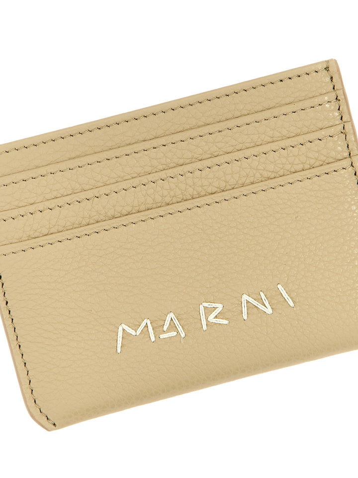 Marni Logo Card Holder Portafogli - Beige | af71c99c3920b2dd9e184f8762057b762f568d77