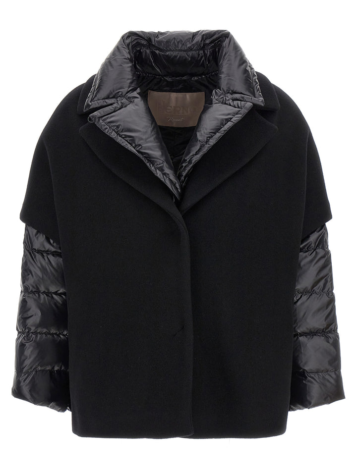 Herno Hood Insert Down Jacket Puffer Jackets - Nero | 7fae1282c345f24a504fc9912fca7172a7ebba2d