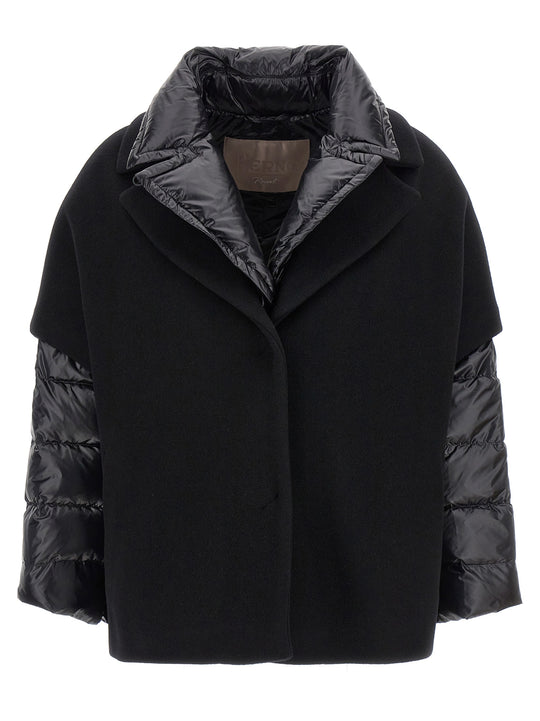 Hood Insert Down Jacket Puffer Jackets Nero