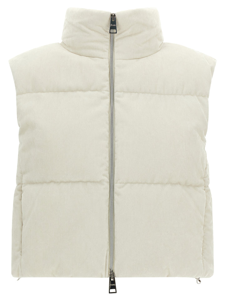 Herno Resort - Bright Corduroy Gilet - Bianco | e9446f4e325d2a9de5092d3e89c59511aeb789dd