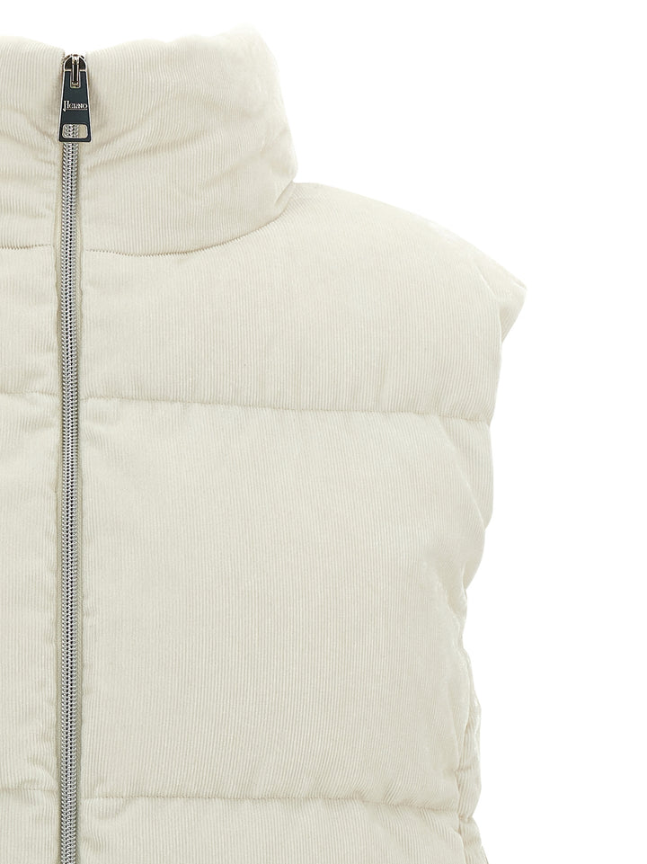 Herno Resort - Bright Corduroy Gilet - Bianco | 0eba196c9dc2117bc803696378e1c78b9d3a4e21