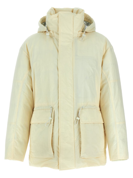 Hooded Down Jacket Puffer Jackets Bianco