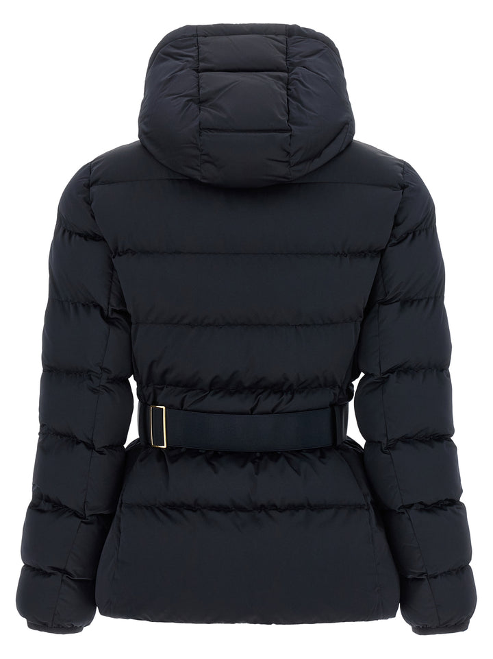 Elisabetta Franchi Belted Down Jacket With Logo Buckle Puffer Jackets - Nero | dfb21c946747a8a562a8a30f766b3578690b4fa2