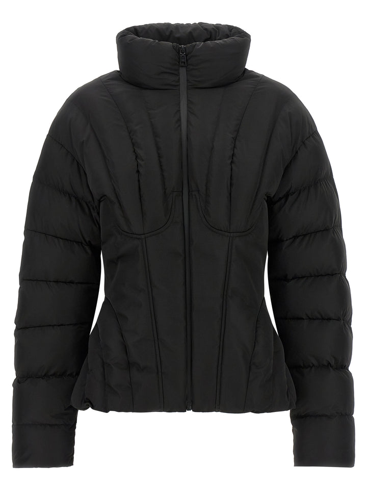 Elisabetta Franchi Bustier Quilted Down Jacket Puffer Jackets - Nero | 8bfcad0ae88a84a1aaaa0de517ad9c9b70a039ac