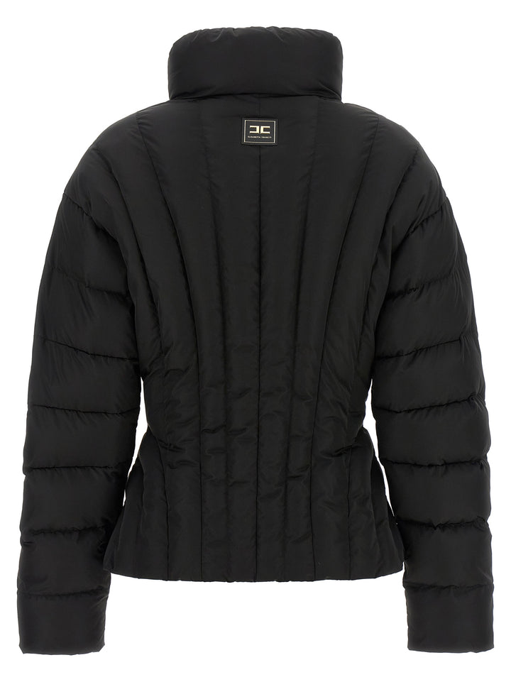 Elisabetta Franchi Bustier Quilted Down Jacket Puffer Jackets - Nero | 9218acdd2316c754862818100e839973592b8ad2