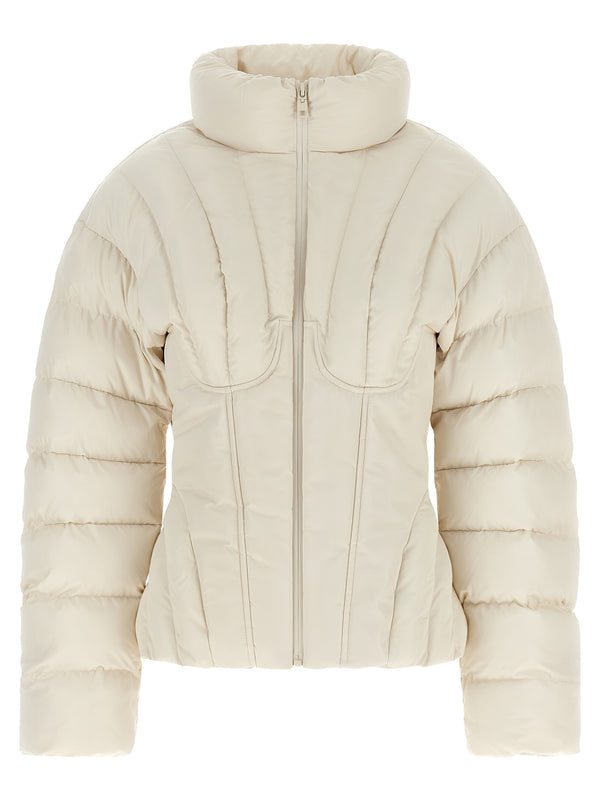 Exhausted Quilted Down Jacket White