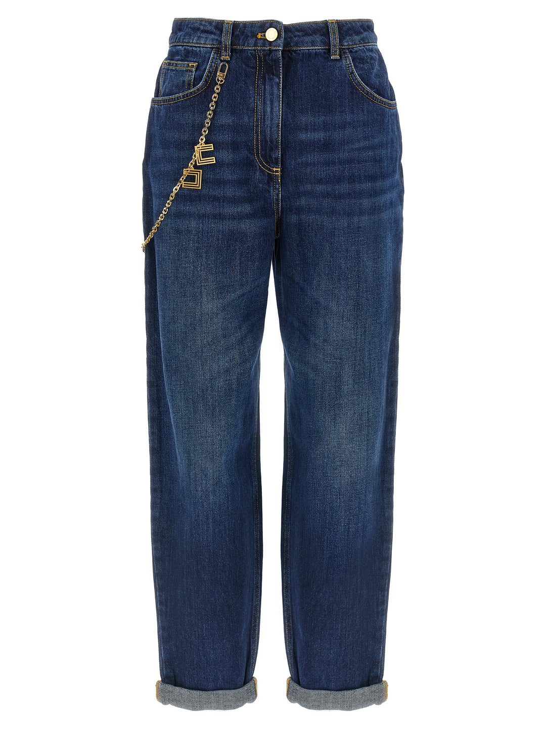 Elisabetta Franchi Jewel Chain Jeans - Blu | e0d105fcbbd9edb56a382f3d3ef4ccaccb378cae