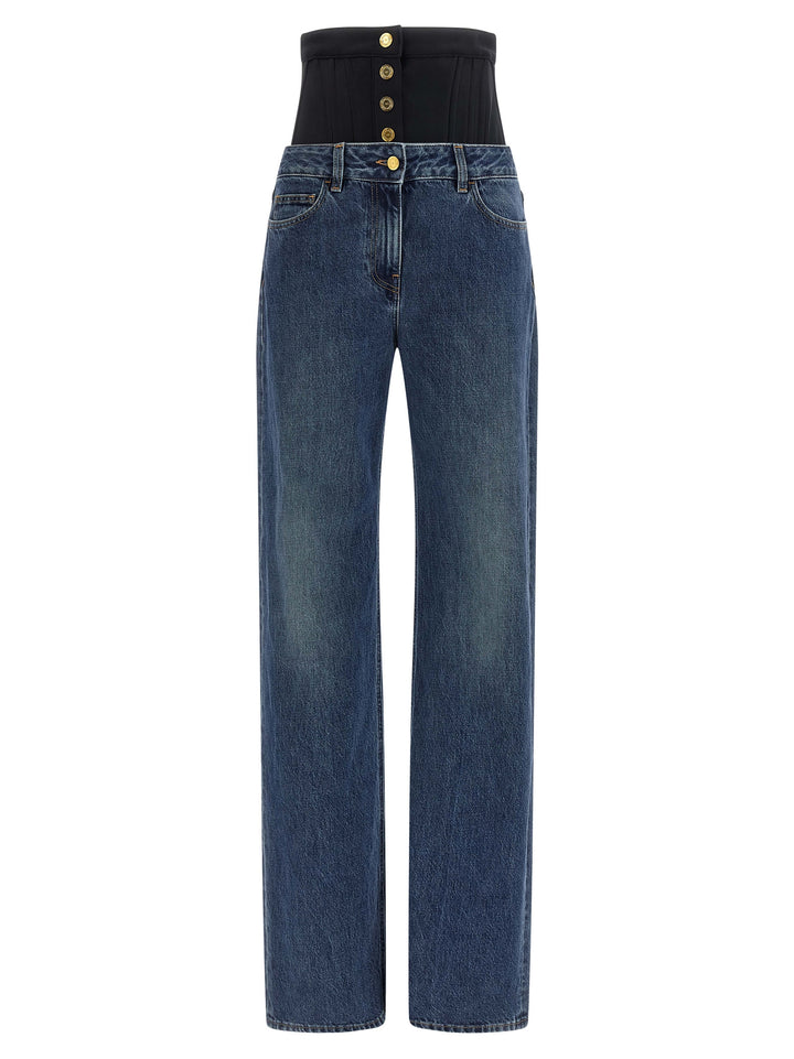 Elisabetta Franchi Bustier Insert Jeans - Blu | 9e47afce4238a8922b8eb04c02345175d11a565e