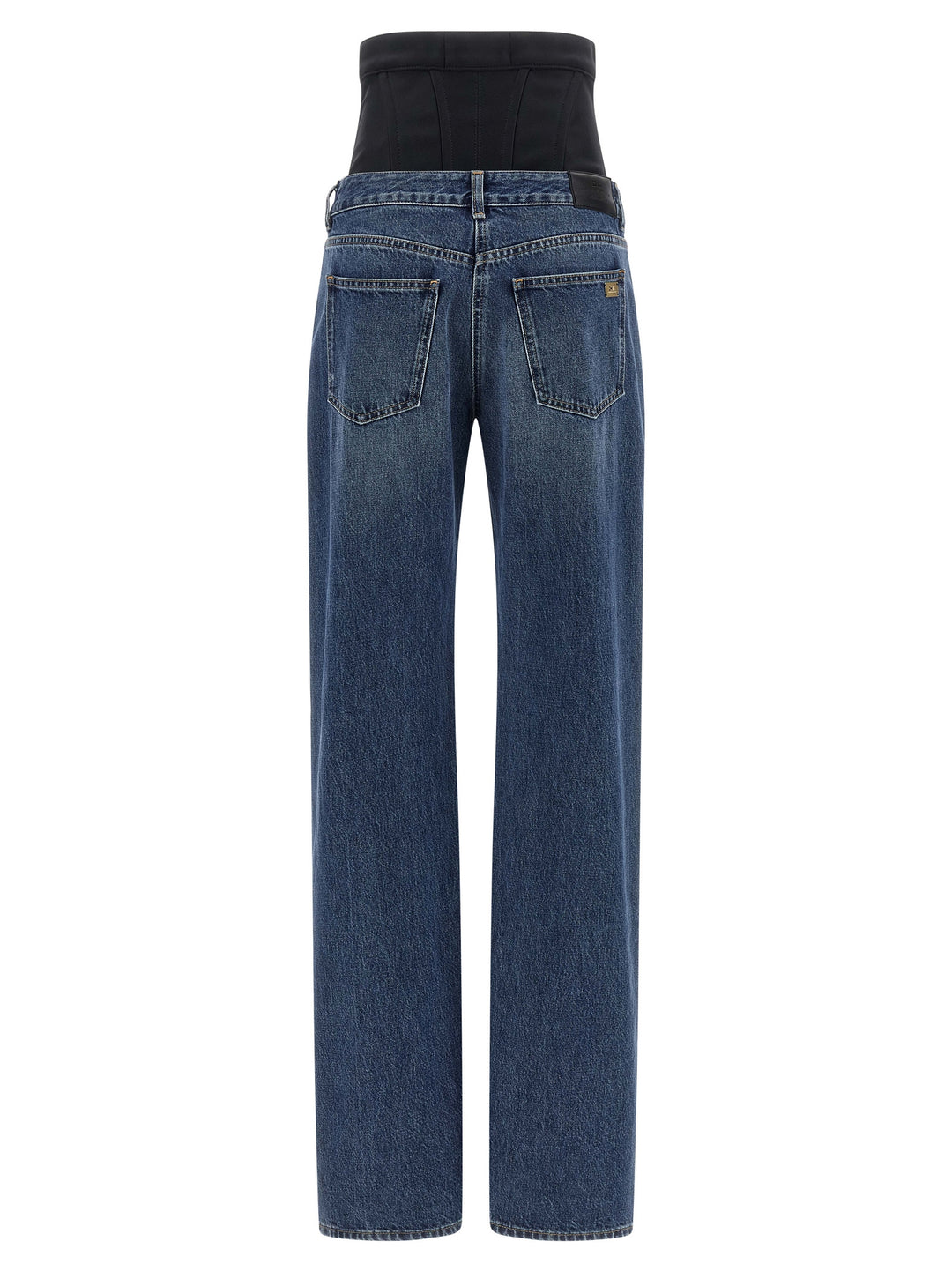 Elisabetta Franchi Bustier Insert Jeans - Blu | 4427d46a8c7f1c2721b09e5ce729e69212ed9e55