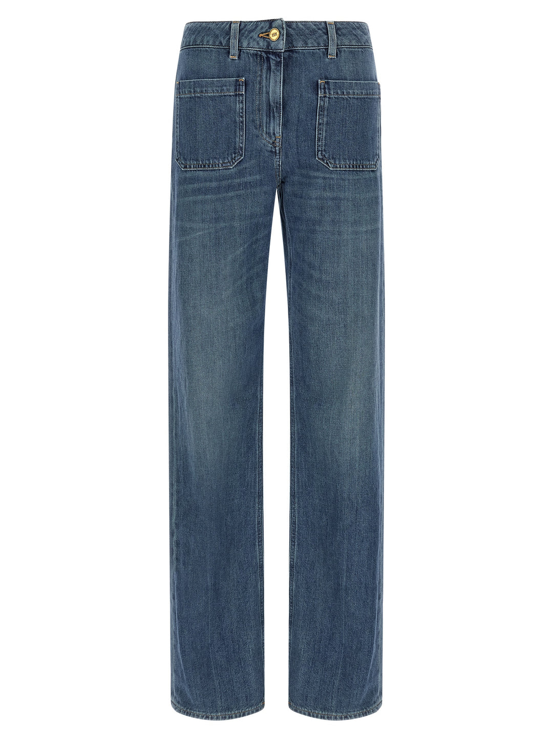 Elisabetta Franchi Logo Embroidery Jeans - Blu | d75f16e4566665b621efdc0aec37fc8eab44b37f