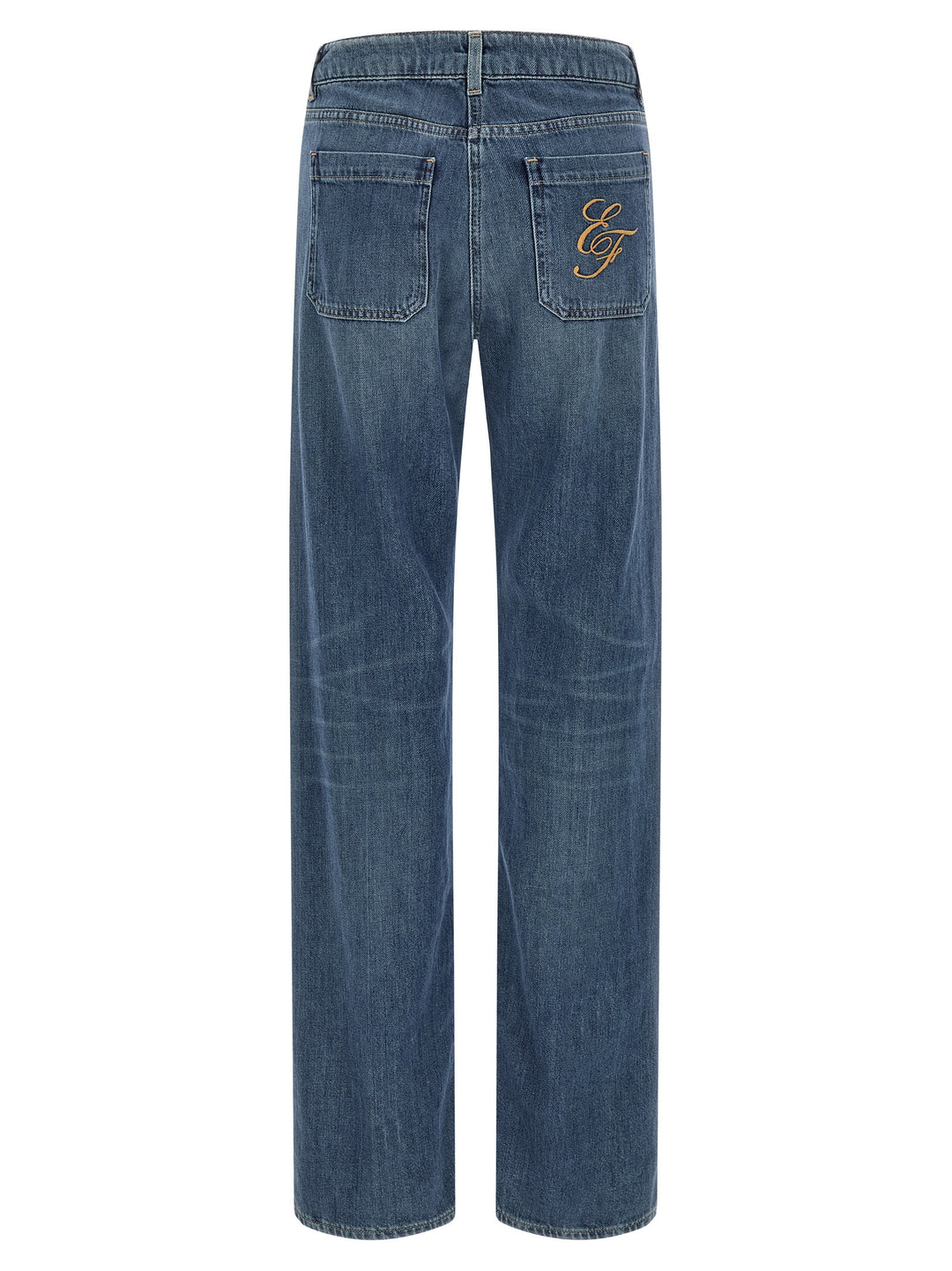 Elisabetta Franchi Logo Embroidery Jeans - Blu | 0de7f658901469115e961cdd35d29fd2dd73dd57