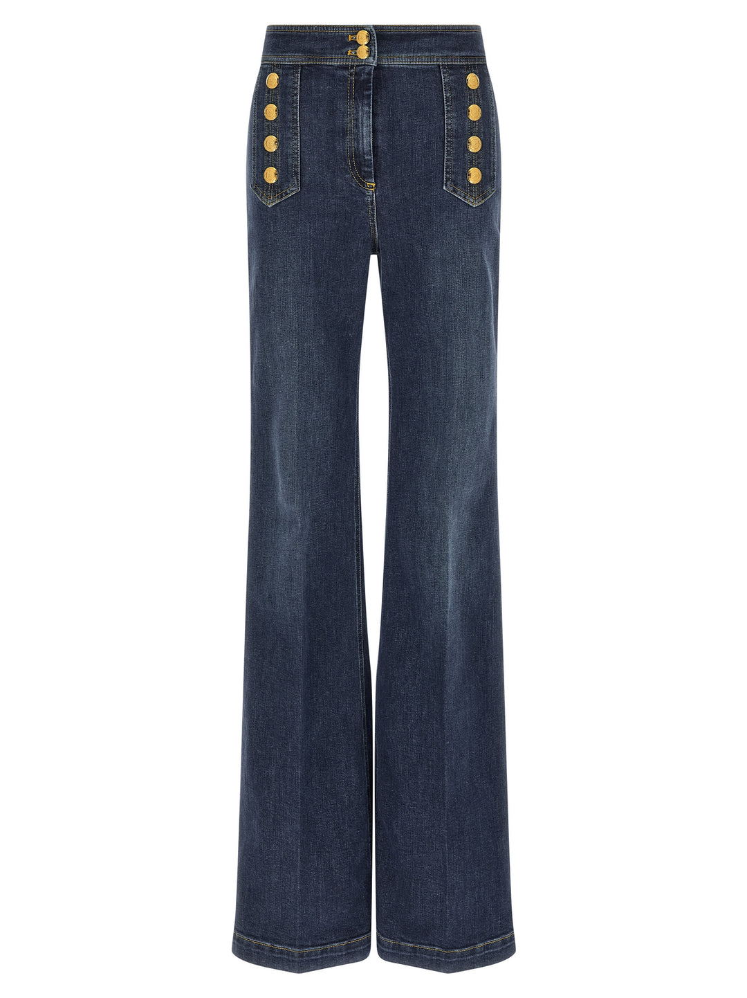 Elisabetta Franchi Palazzo Jeans - Blu | 2c25b7110d56516a8fb147679ea2cd0bd7a8e5bd