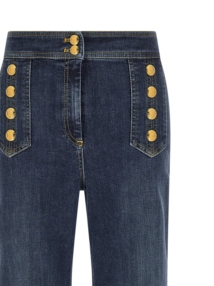 Elisabetta Franchi Palazzo Jeans - Blu | 02b36304229153d8c63a6eea28f34d639e90db58