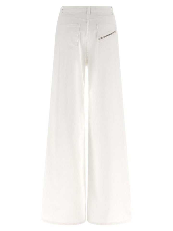 Elisabetta Franchi Palazzo Jeans - Bianco | fdda83d6999b4fb0b564700b302a8b34122f3e2a