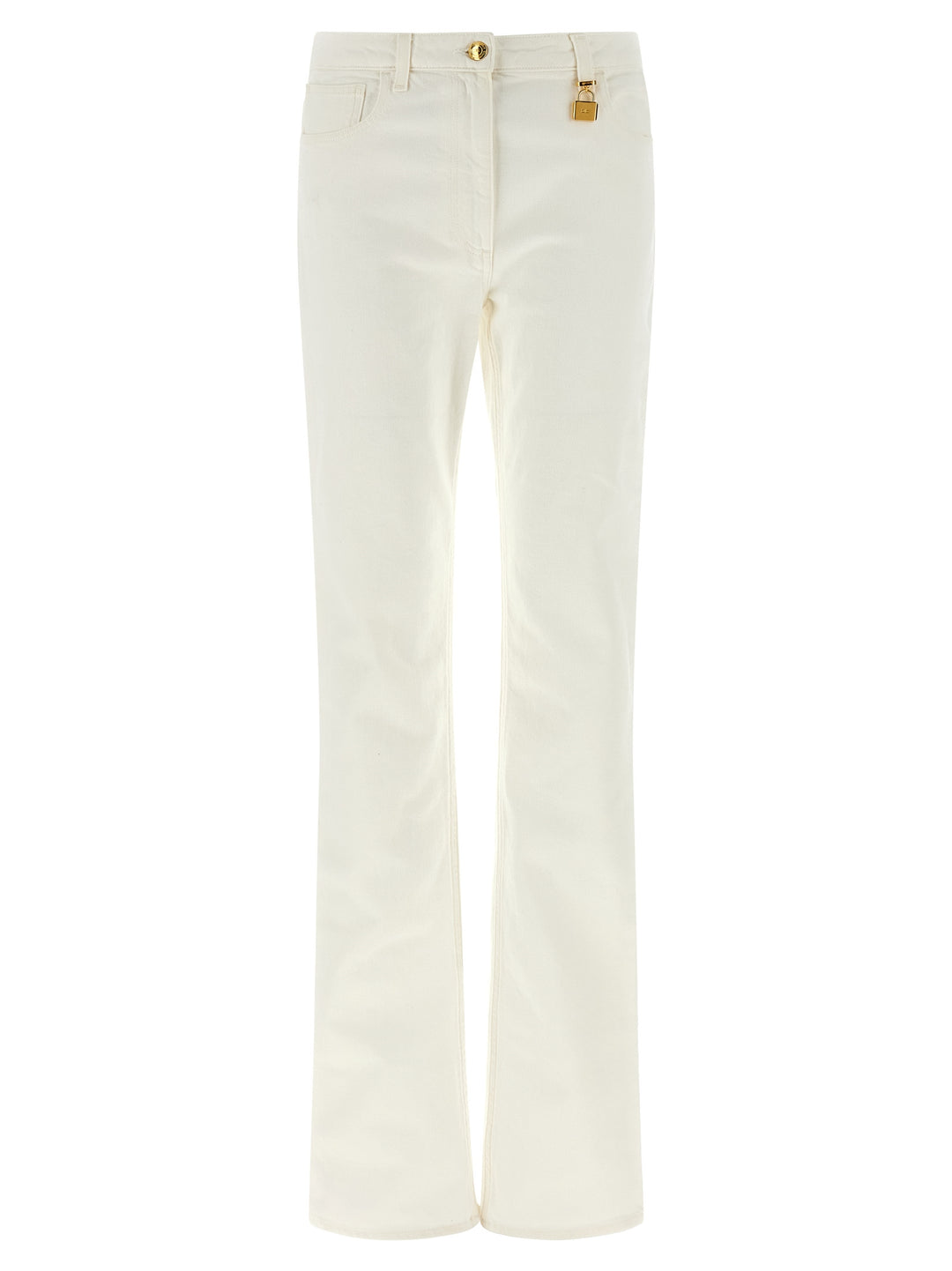 Elisabetta Franchi Jewel Padlock Jeans - Bianco | 7e718822aaa4eb43f0f0d5f69e6e846280a32025