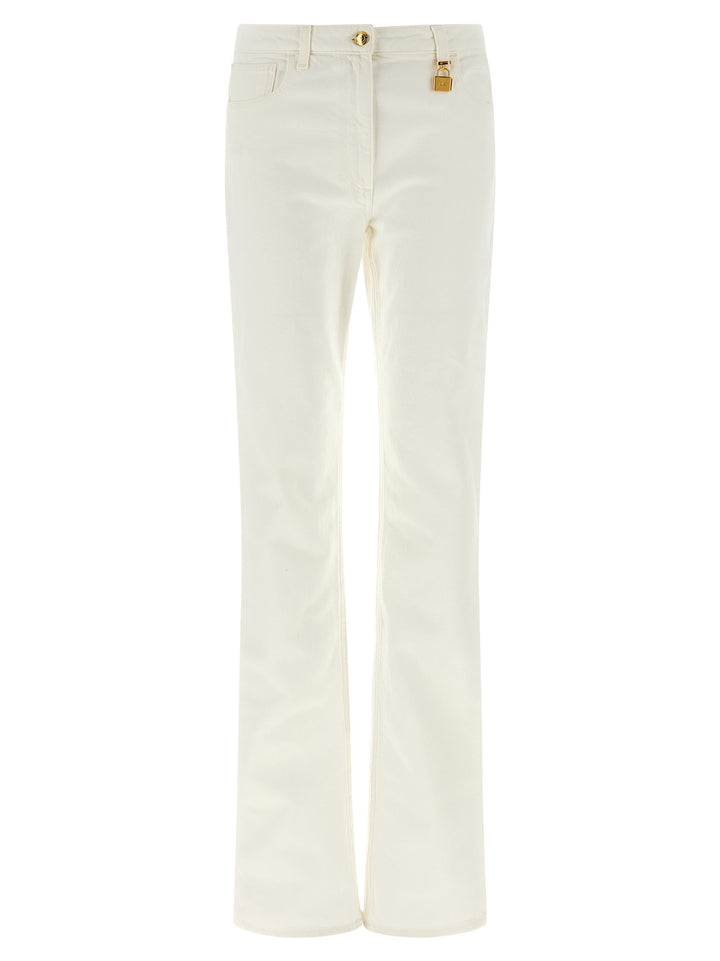 Elisabetta Franchi Jewel Padlock Jeans - Bianco | 7e718822aaa4eb43f0f0d5f69e6e846280a32025