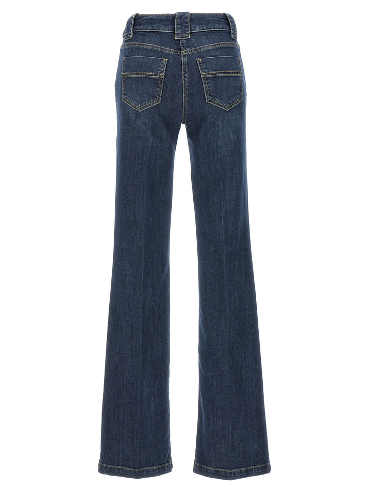 Maxi Zip Jeans Blu