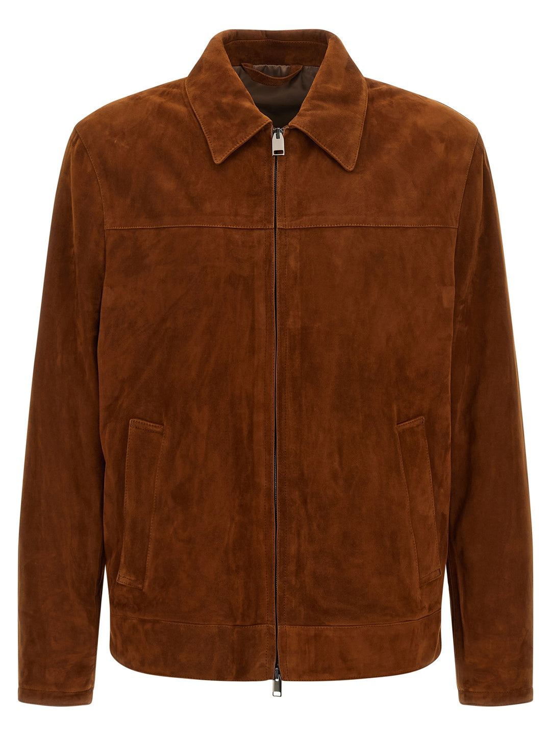 Brioni Suede Blouson Puffer Jackets - Marrone | ec30b5a8e23c5aebdd46e18f0a623e59917e4fc6