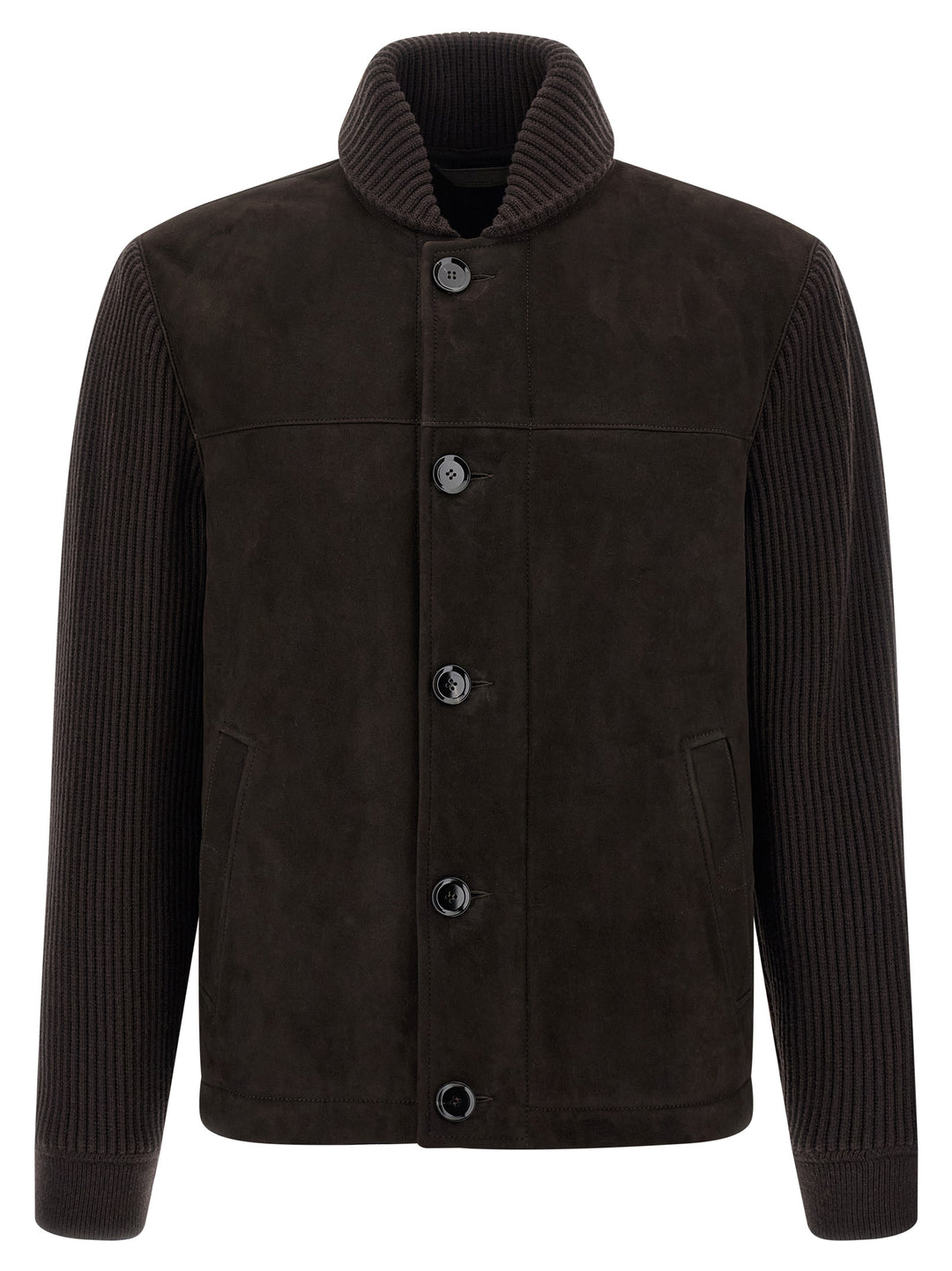 Brioni Suede Bomber Jacket Puffer Jackets - Marrone | b741ec4fae6b3080712e0c05cd84cfd02ac70fb8