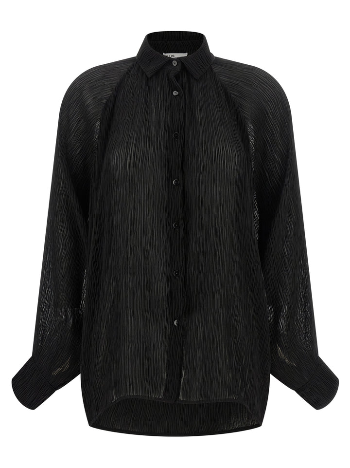 Allis Pleated Shirt Beachwear - Nero | 81e5aa3b9fb081b43ba9aa11a207d5e935fe5973