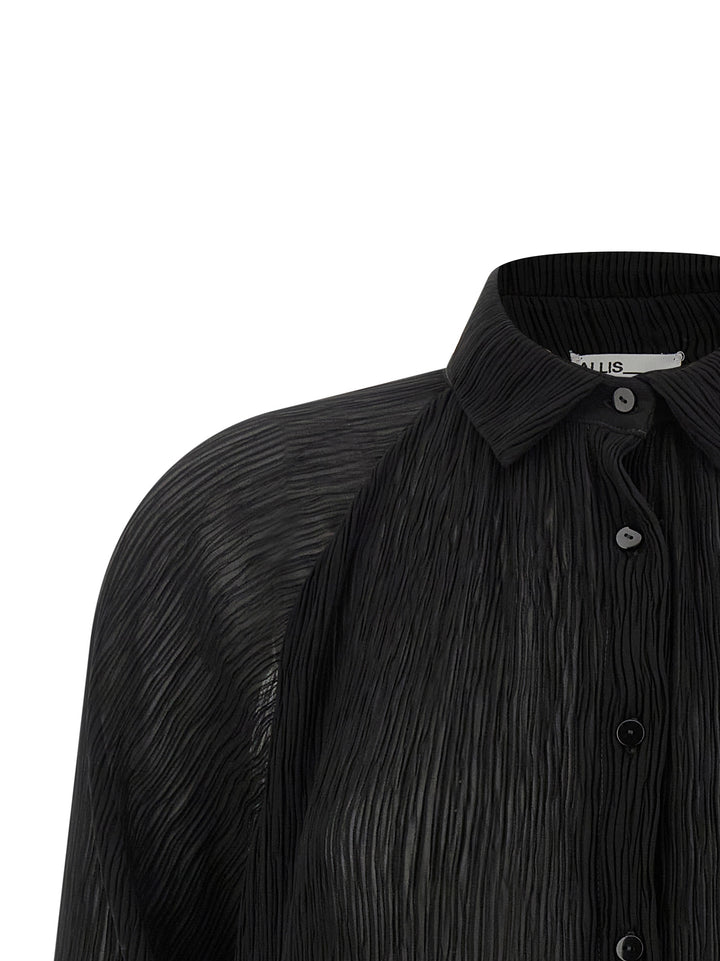 Allis Pleated Shirt Beachwear - Nero | 4d1360c2af33bee046602dd06ab324a2854b6f85