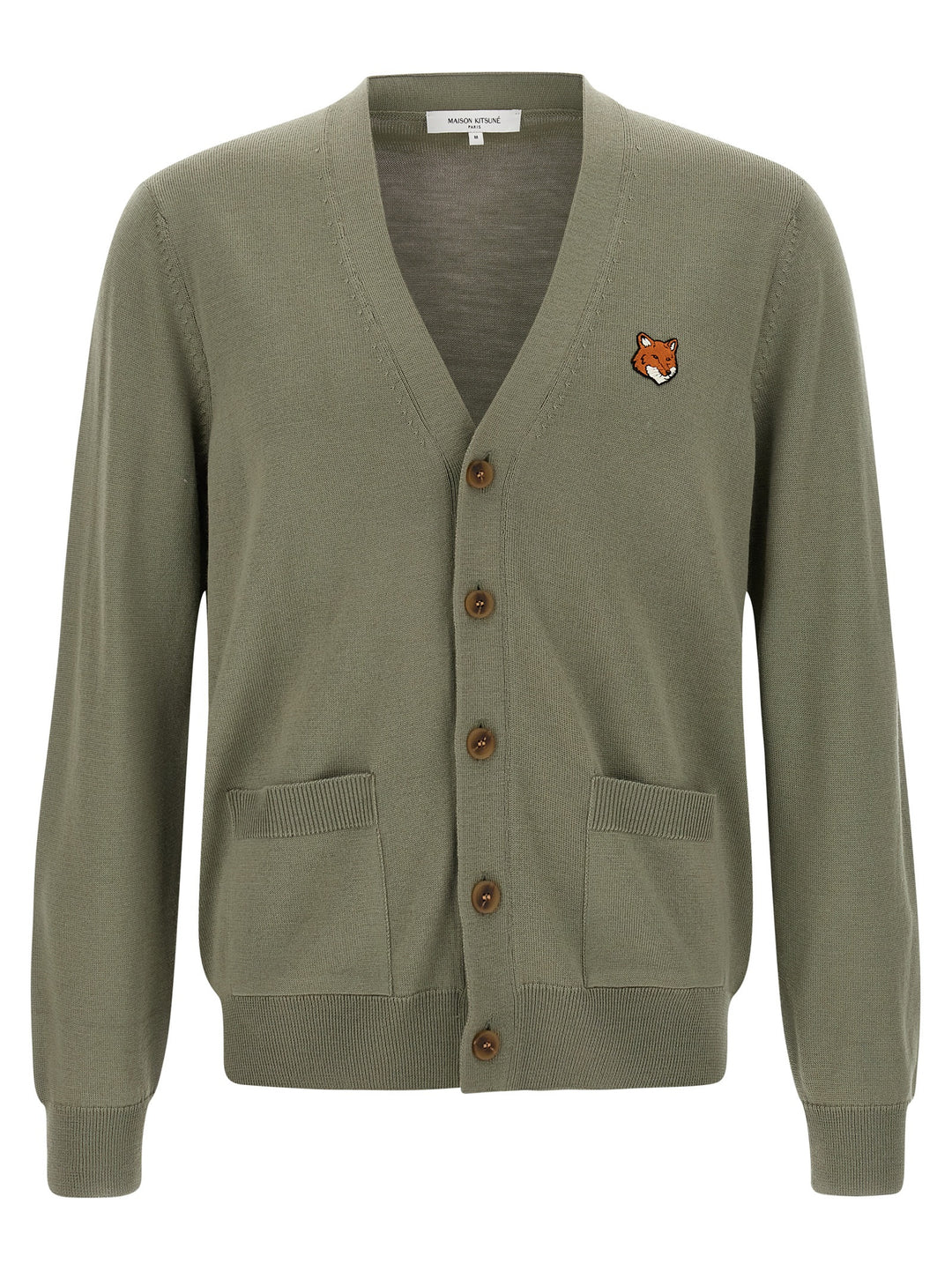 Maison Kitsune Fox Head Maglioni - Verde | e4debcf52ca58ca4aad0665a3dbcc2d9c5aa96a5