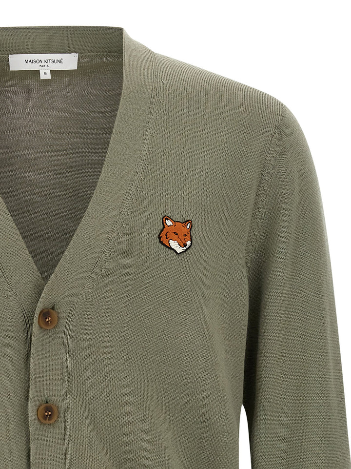 Maison Kitsune Fox Head Maglioni - Verde | 54dd83263c2642a1b18de02fd932b630d553d619